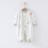 Thumbnail for 59 Size Dinosaur Land Class A Pure Cotton Long-Sleeve Baby Onesie - Cozy Newborn Bodysuit for Fall and Winter