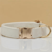 Thumbnail for Beige Durable Dog Collar with Metal Buckle - Adjustable Nylon Pet Collar for Small to Large Dogs Size M