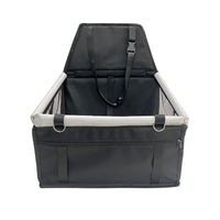 Thumbnail for Black and Grey Portable Pet Car Seat for Dogs and Cats - Adjustable Car Seat Cover, Pet Travel Car Carrier with Safety Belt
