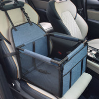 Thumbnail for Blue Easy Install Dog Car Seat - Mesh Booster for Small Pets