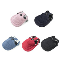 Thumbnail for Size L Black Adjustable Pet Baseball Cap for Cats and Dogs - Cute Sun Protection Hat for Outdoor Adventures