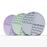 Thumbnail for 2 Pcs Light Green Honeycomb Pet Slow Feeder Bowl - Anti-Choke Silicone Lick Mat with Suction for Dogs