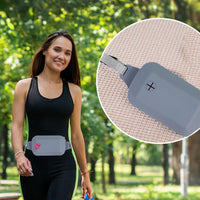 Thumbnail for Green Silicone Pet Treat Pouch for Dog Training - Portable Waist Bag with Waste Bag Holder
