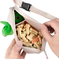 Thumbnail for Green Silicone Pet Treat Pouch for Dog Training - Portable Waist Bag with Waste Bag Holder
