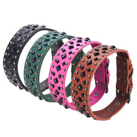 Thumbnail for Size S Black 1 pack Stylish PU Leather Dog Collar with Spikes - Adjustable, Durable & Comfortable for Medium to Large Breeds