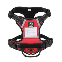 Thumbnail for Size S Red Reflective No-Pull Dog Harness - Adjustable & Durable for Large Breeds, Anti-Escape Design