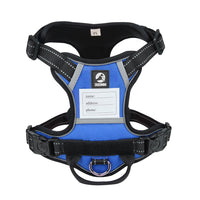 Thumbnail for Size S Blue Reflective No-Pull Dog Harness - Adjustable & Durable for Large Breeds, Anti-Escape Design