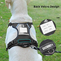Thumbnail for Size L Red Reflective No-Pull Dog Harness - Adjustable & Durable for Large Breeds, Anti-Escape Design