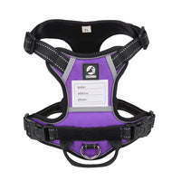 Thumbnail for Size XL Purple Reflective No-Pull Dog Harness - Adjustable & Durable for Large Breeds, Anti-Escape Design