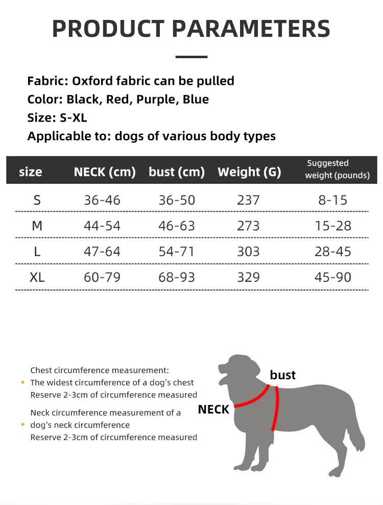 Size XL Blue Reflective No-Pull Dog Harness - Adjustable & Durable for Large Breeds, Anti-Escape Design