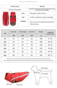 Thumbnail for Size 2XL Pink Reflective Winter Dog Jacket - Warm & Waterproof Outdoor Coat for Large Breeds