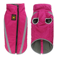 Thumbnail for Size 4XL Pink Reflective Winter Dog Jacket - Warm & Waterproof Outdoor Coat for Large Breeds