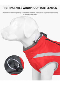 Thumbnail for Size 6XL Yellow Reflective Winter Dog Jacket - Warm & Waterproof Outdoor Coat for Large Breeds