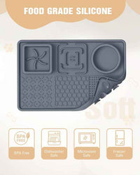 Thumbnail for Dark Blue Multi-Functional Pet Slow Feeder Lick Mat - Durable Food-Grade Silicone Anti-Bite Bowl for Dogs