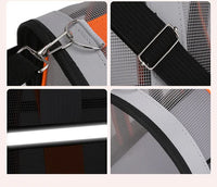Thumbnail for Size M Black and Red Foldable Pet Carrier Bag - Lightweight, Breathable, and Spacious for All Seasons