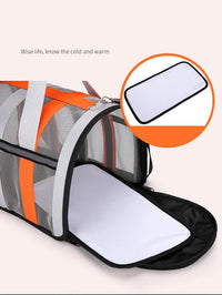 Thumbnail for Size M Light Green And White Foldable Pet Carrier Bag - Lightweight, Breathable, and Spacious for All Seasons