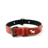 Thumbnail for 2 PCS Red Soft Leather Dog Collar - Adjustable & Durable for Medium/Large Dogs S-(48*2.0cm)