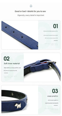 Thumbnail for 2 PCS Soft Leather Dog Collar - Adjustable & Durable for Medium/Large Dogs M-(58*2.5cm)