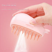 Thumbnail for 2 PCS Pink Dolphin Electric Pet Brush | One-Click Spray, Massage, & Hair Removal