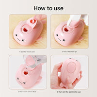 Thumbnail for 2 PCS Pink Dolphin Electric Pet Brush | One-Click Spray, Massage, & Hair Removal