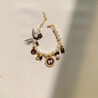 Thumbnail for Black 4-PCS Pearl Charm Pet Necklace - Adjustable Bowknot Collar for Small Dogs & Cats (M: 25+5CM)