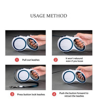 Thumbnail for Rose Red 3M Pet Leash Retractable - Tangle-Free, Extendable Pet Leash for Walking