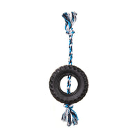 Thumbnail for Blue Interactive Tire Rope Dog Toy - Heavy Duty Chew Toy for Dental Health & Play
