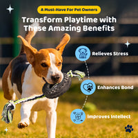 Thumbnail for Red Interactive Tire Rope Dog Toy - Heavy Duty Chew Toy for Dental Health & Play