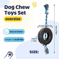Thumbnail for Red Interactive Tire Rope Dog Toy - Heavy Duty Chew Toy for Dental Health & Play
