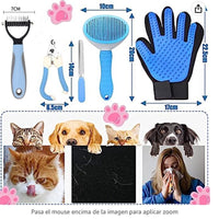 Thumbnail for Pink 5-Piece Pet Grooming Kit - Cat & Dog Brushes, Nail Clippers & More
