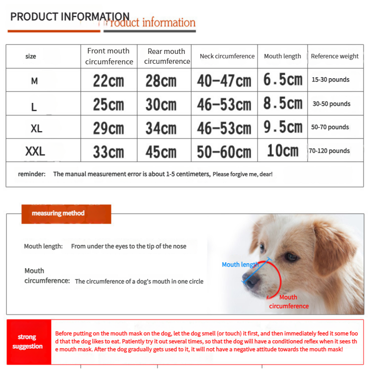 Brown Metal Basket Dog Muzzle - Anti-Bite & Anti-Barking - M
