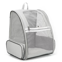 Thumbnail for Gray Foldable Pet Carrier Backpack - Breathable Mesh Travel Bag for Cats & Small Dogs