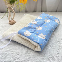 Thumbnail for Cat Cage Platform Mat - Rabbit pattern on Blue background (40x60cm)