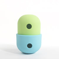 Thumbnail for 2 Pcs Green And Blue Interactive Pet Treat Dispensing Ball - Food-Grade Silicone Rolling Toy for Dogs with 1.5 cm Leakage Hole