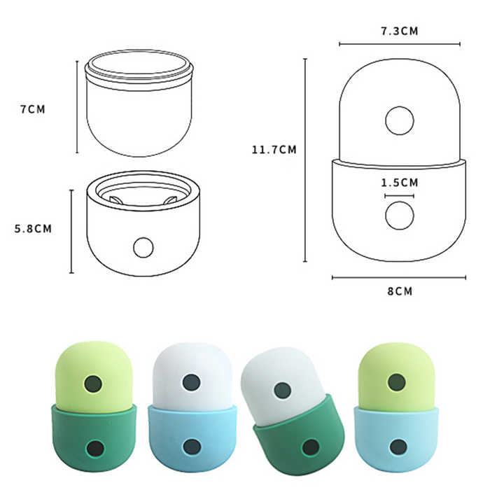 2 Pcs Green And Blue Interactive Pet Treat Dispensing Ball - Food-Grade Silicone Rolling Toy for Dogs with 1.5 cm Leakage Hole