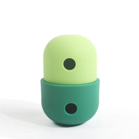 Thumbnail for 2 Pcs Light Green And Green Interactive Pet Treat Dispensing Ball - Food-Grade Silicone Rolling Toy for Dogs with 1.5 cm Leakage Hole