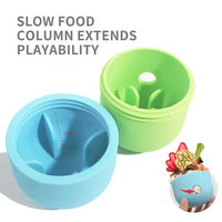 Thumbnail for 2 Pcs White And Green Interactive Pet Treat Dispensing Ball - Food-Grade Silicone Rolling Toy for Dogs with 1.5 cm Leakage Hole