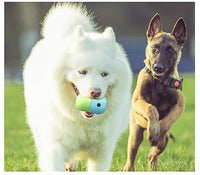 Thumbnail for 2 Pcs White And Green Interactive Pet Treat Dispensing Ball - Food-Grade Silicone Rolling Toy for Dogs with 1.5 cm Leakage Hole