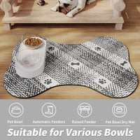 Thumbnail for Black And White Pet Feeding Mat 35x50cm - Anti-Slip, Durable Diatom Mud Mat for Dogs and Cats, Easy to Clean