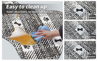 Thumbnail for Black And White Pet Feeding Mat 50x70cm - Anti-Slip, Durable Diatom Mud Mat for Dogs and Cats, Easy to Clean