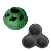 Thumbnail for Green Ball and Black Mold Pet Treat Dispensing Ball and Molding Set - Silicone Dog Chew Toy for Teeth Cleaning and Boredom Relief