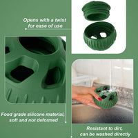 Thumbnail for Grey Ball and Yellow Mold Pet Treat Dispensing Ball and Molding Set - Silicone Dog Chew Toy for Teeth Cleaning and Boredom Relief