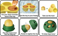 Thumbnail for Grey Ball and Yellow Mold Pet Treat Dispensing Ball and Molding Set - Silicone Dog Chew Toy for Teeth Cleaning and Boredom Relief