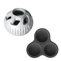 Thumbnail for Grey Ball and Black Mold Pet Treat Dispensing Ball and Molding Set - Silicone Dog Chew Toy for Teeth Cleaning and Boredom Relief