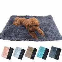 Thumbnail for Pink Plush Pet Mat for Dogs and Cats - 50x70cm, Anti-Slip, Warm and Cozy for Autumn and Winter