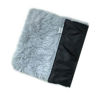 Thumbnail for Light Grey Plush Pet Mat for Dogs and Cats - 70x100cm, Anti-Slip, Warm and Cozy for Autumn and Winter