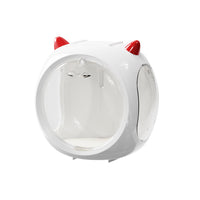 Thumbnail for White And Red Horn Acrylic Blind Box Display Case - Transparent Dustproof Storage for Figures and Collectibles(The model is a shooting prop and is not included)