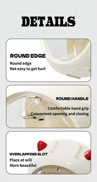 Thumbnail for White And Red Horn Acrylic Blind Box Display Case - Transparent Dustproof Storage for Figures and Collectibles(The model is a shooting prop and is not included)