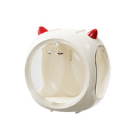 Thumbnail for Beige And Red Horn Acrylic Blind Box Display Case - Transparent Dustproof Storage for Figures and Collectibles(The model is a shooting prop and is not included)