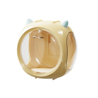 Thumbnail for Yellow And Blue Horn Acrylic Blind Box Display Case - Transparent Dustproof Storage for Figures and Collectibles(The model is a shooting prop and is not included)